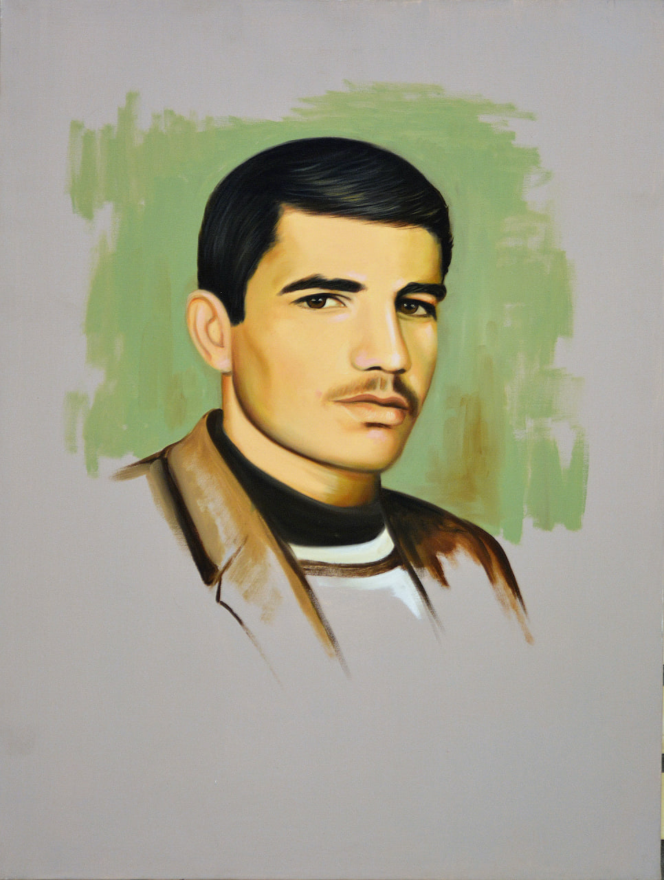 نقاشی چهره شهید علیرضا حسن آبادی